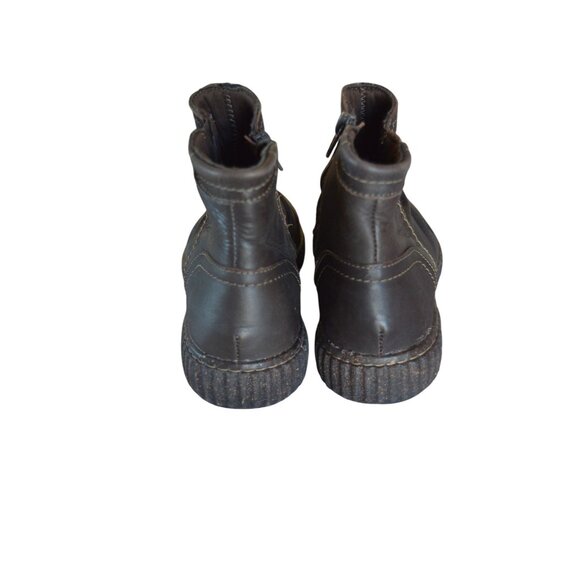 Clarks Women's Caroline Orchid Ruched Round Toe Booties Brown Leather Size 7.5 - Picture 7 of 11